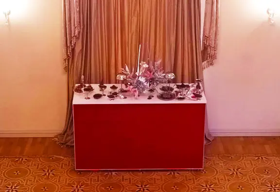Бар Мульти, прямоугольник, велюровый чехол, бордо/пьяная вишня