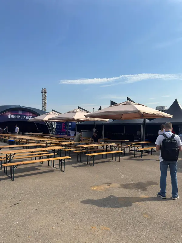 Зонт с центральной опорой 4х4, бежевый