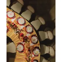 Порционная тарелка Лотос с красной каймой М - изображение 6
