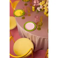Скатерть велюр, круглая, светло-розовая - изображение 4