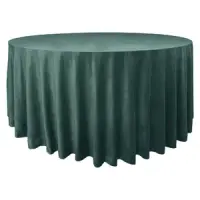 Скатерть велюр, круглая, бирюзовая - изображение 1