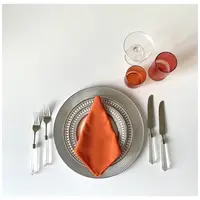 Салфетка из смесового льна, Бархатные ноготки - изображение 2